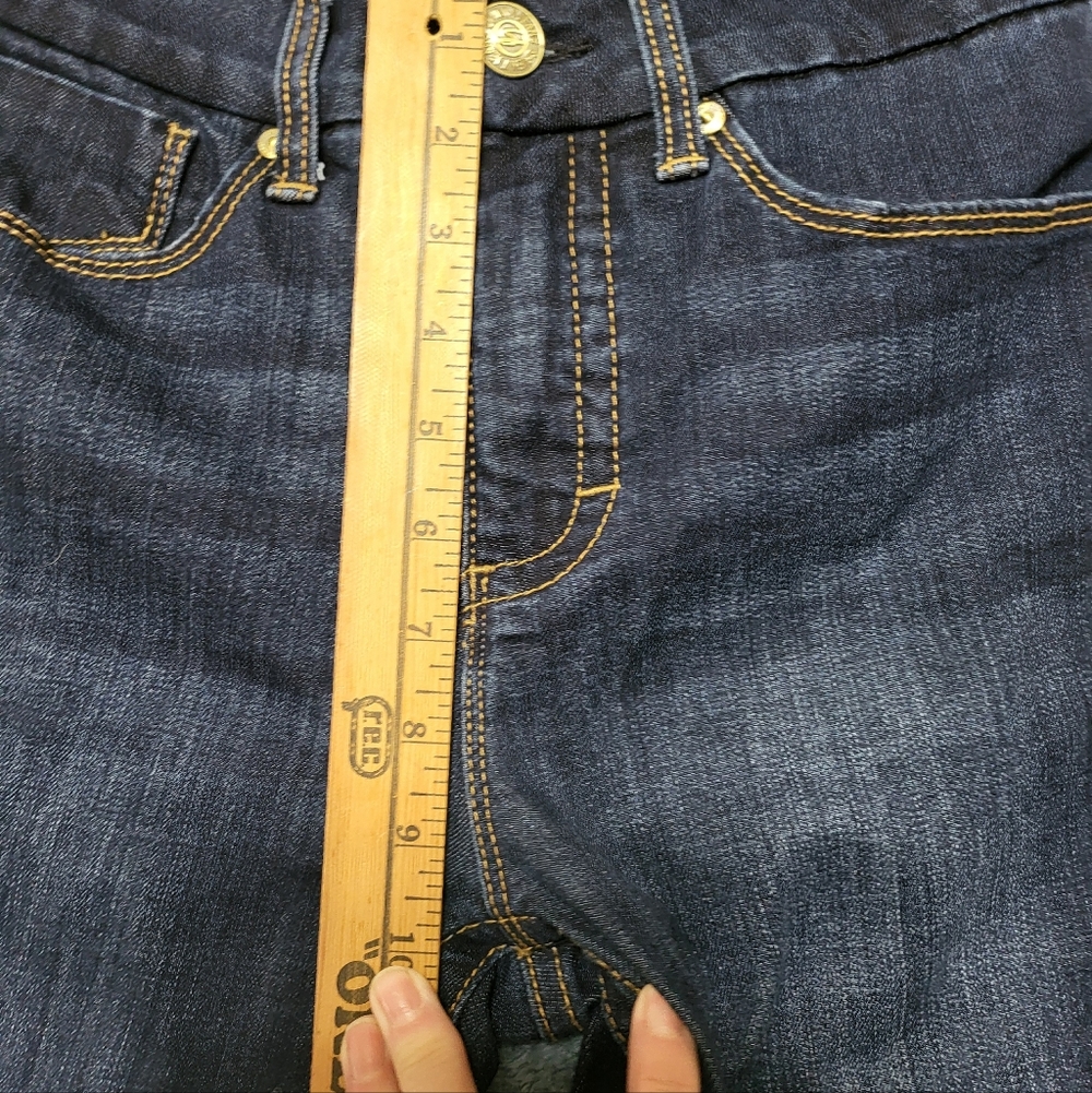 Seven7 Tummyless High Rise Skinny Women's 6 Blue Jeans Dark Wash Pants Stretch - Picture 5 of 9